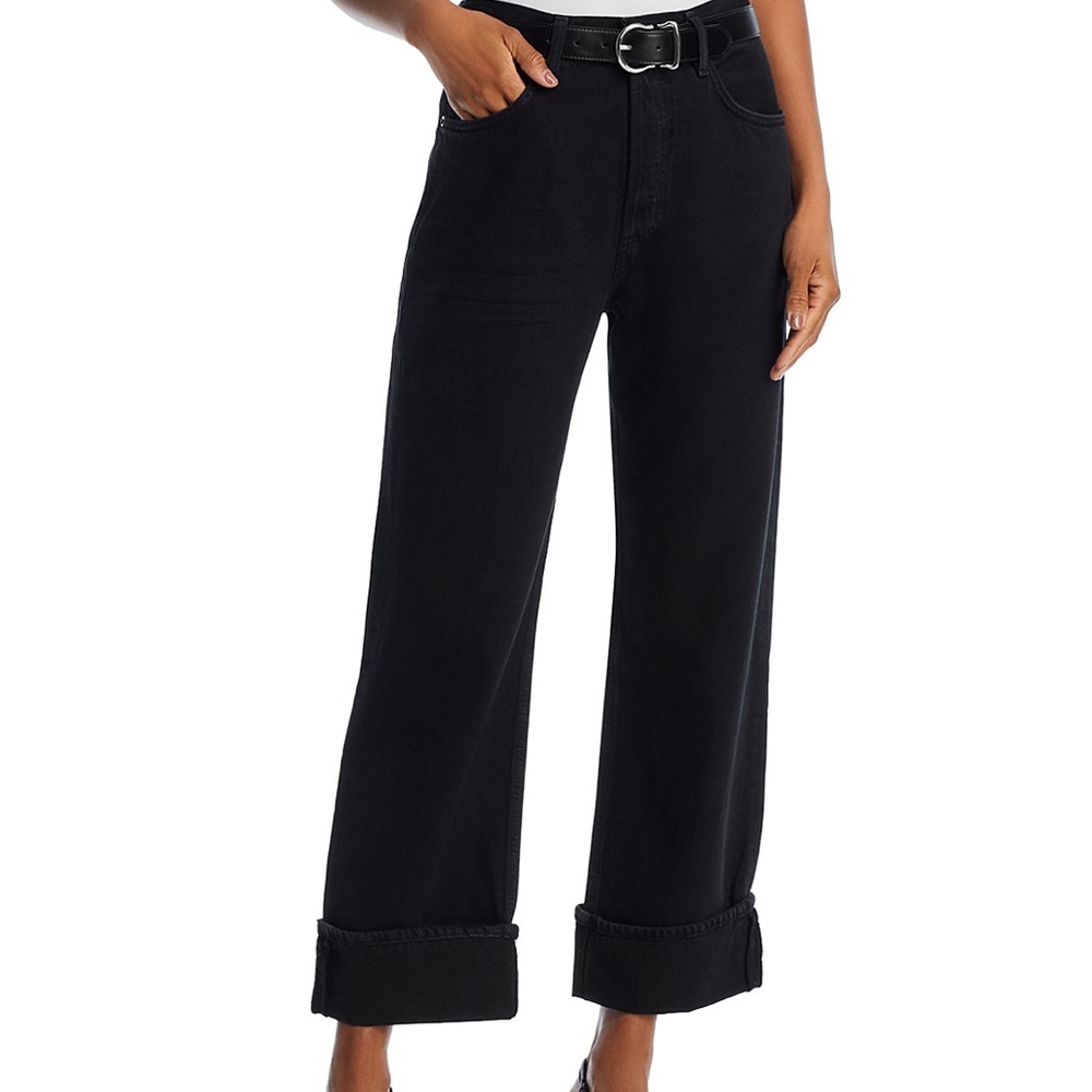 Fran High Rise Low Slung Cuffed Jeans in Crushed
